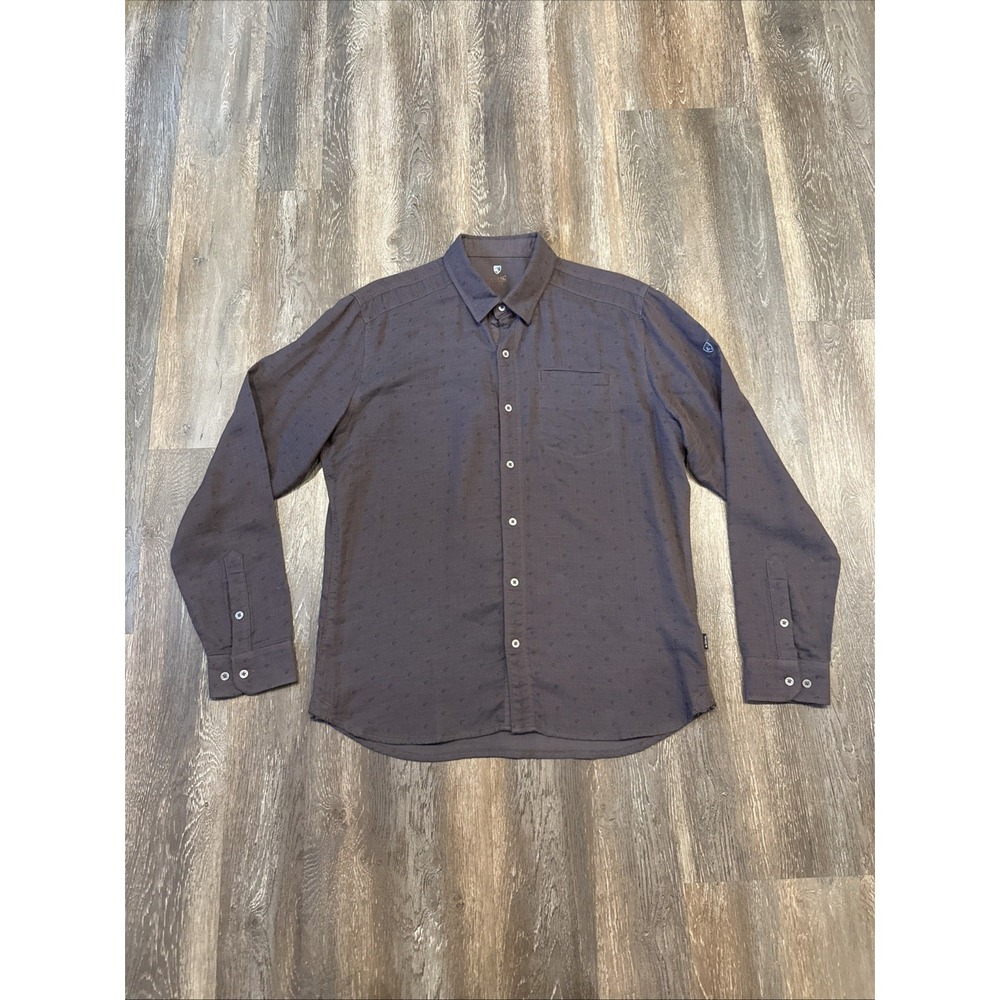 Kuhl Mens Size Large Long Sleeve Button Down Shirt Purple